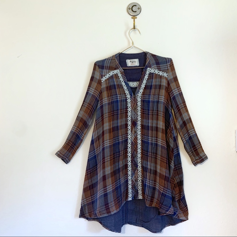 HOLDING HORSES Plaid Abita Dress